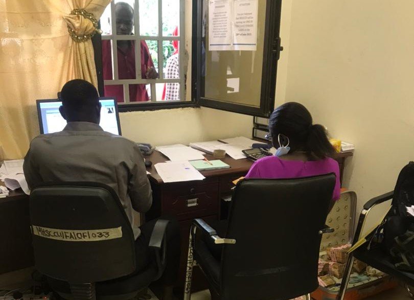 Mhsccu Managress at Bansang for giving out festive loans