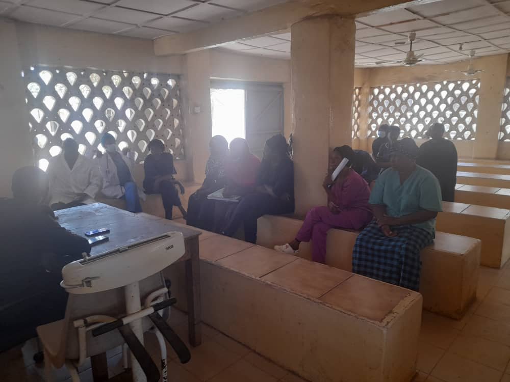 Bwiam Hospital staff audience